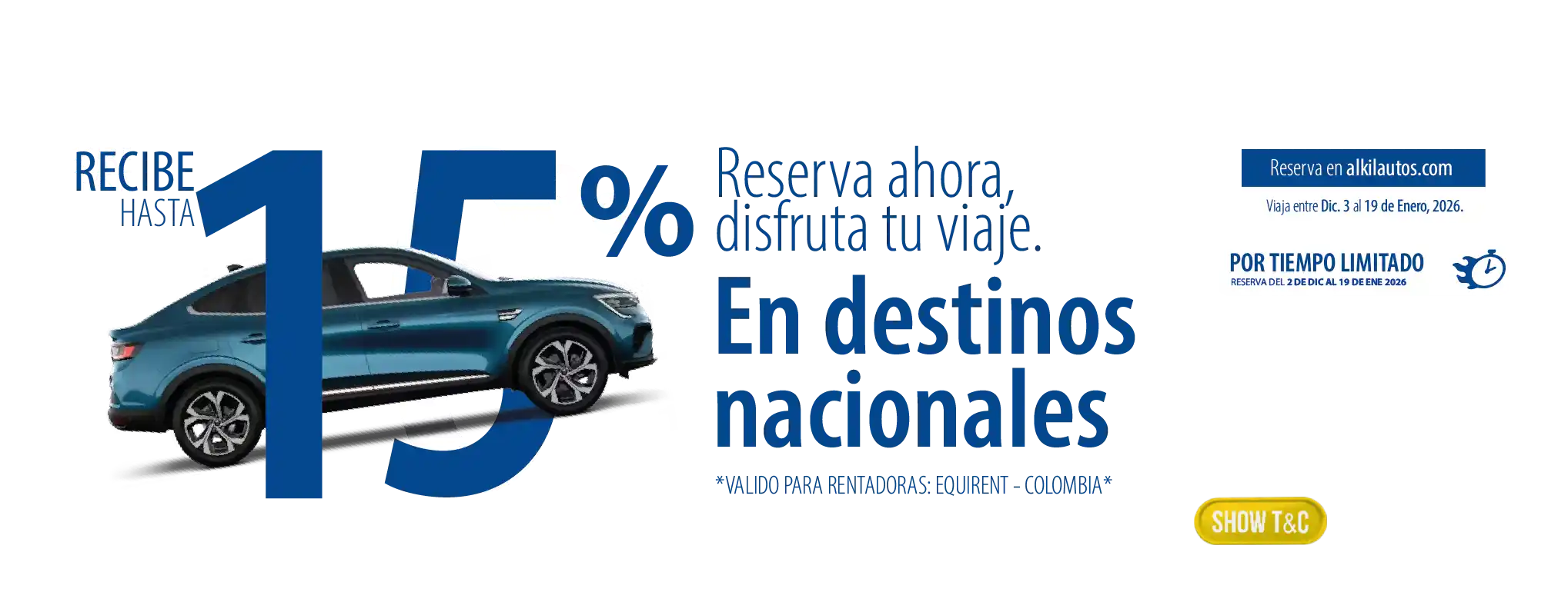 15% de Descuento con Equirent - Colombia