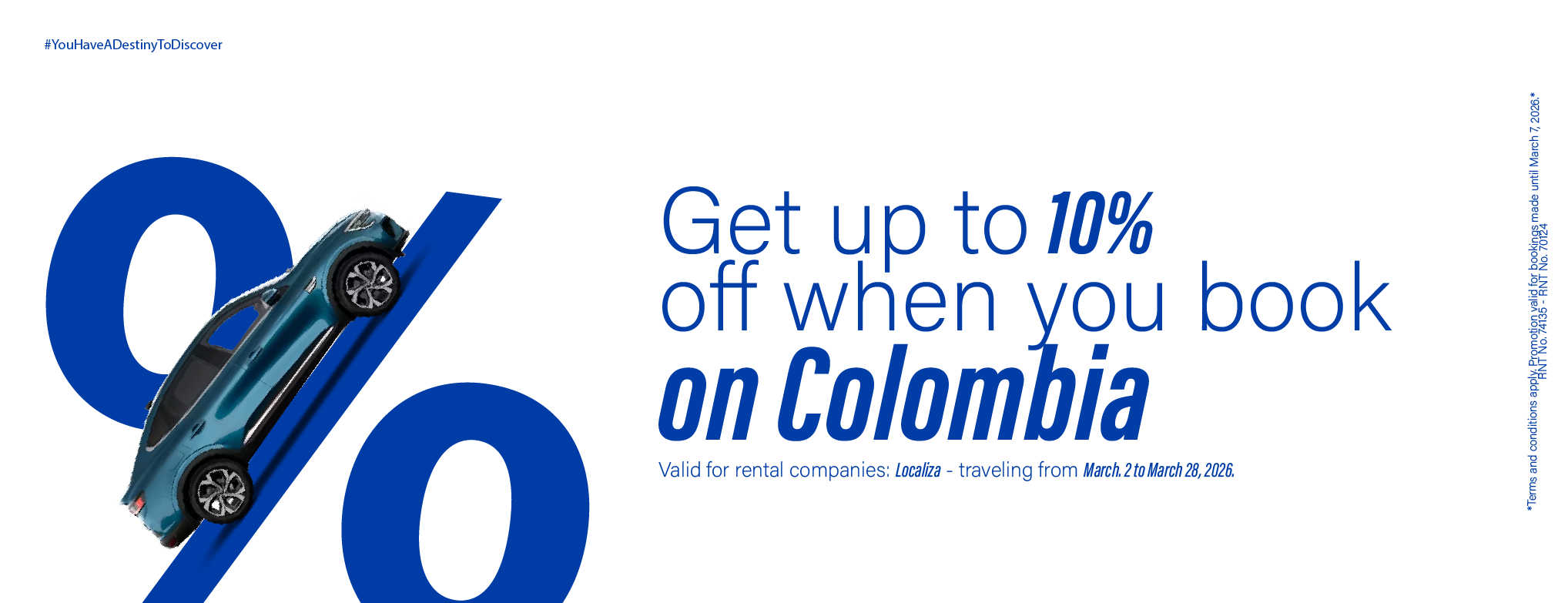 10% Off with Localiza - Colombia