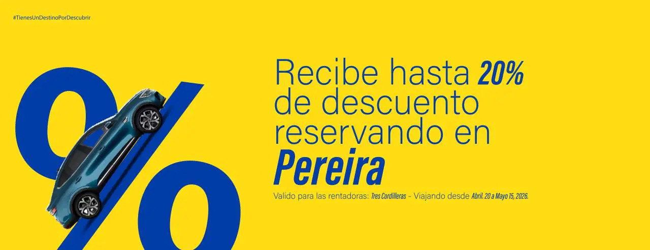 Obt&eacute;n un 20% de Descuento  con Tres Cordilleras Rental Car