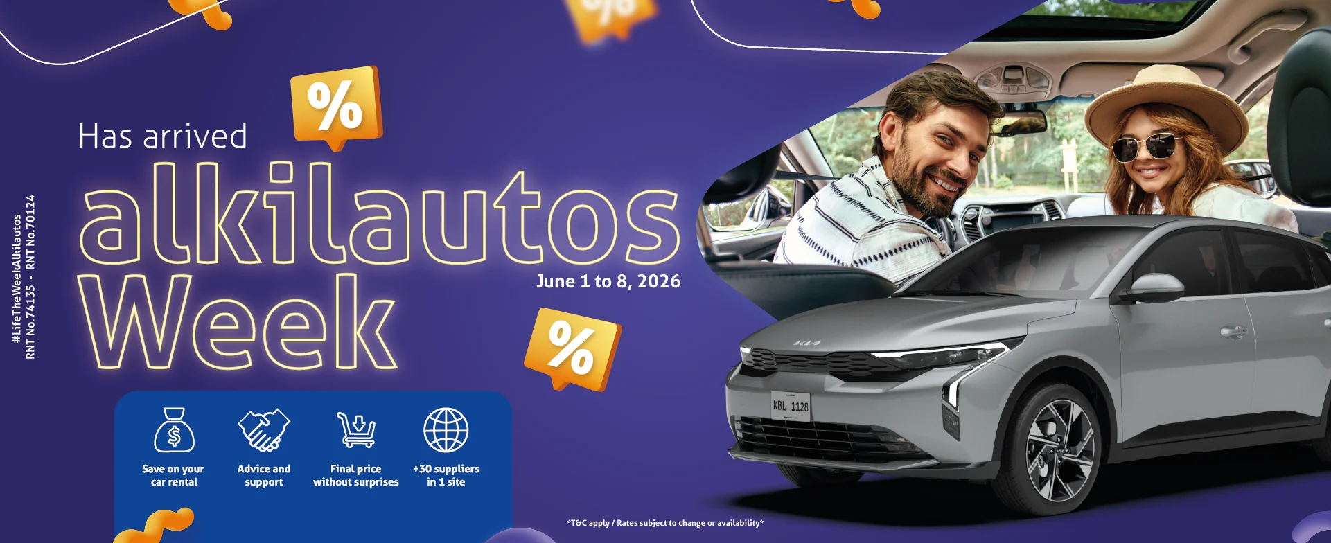 Get a 15% discount with Renta Facil