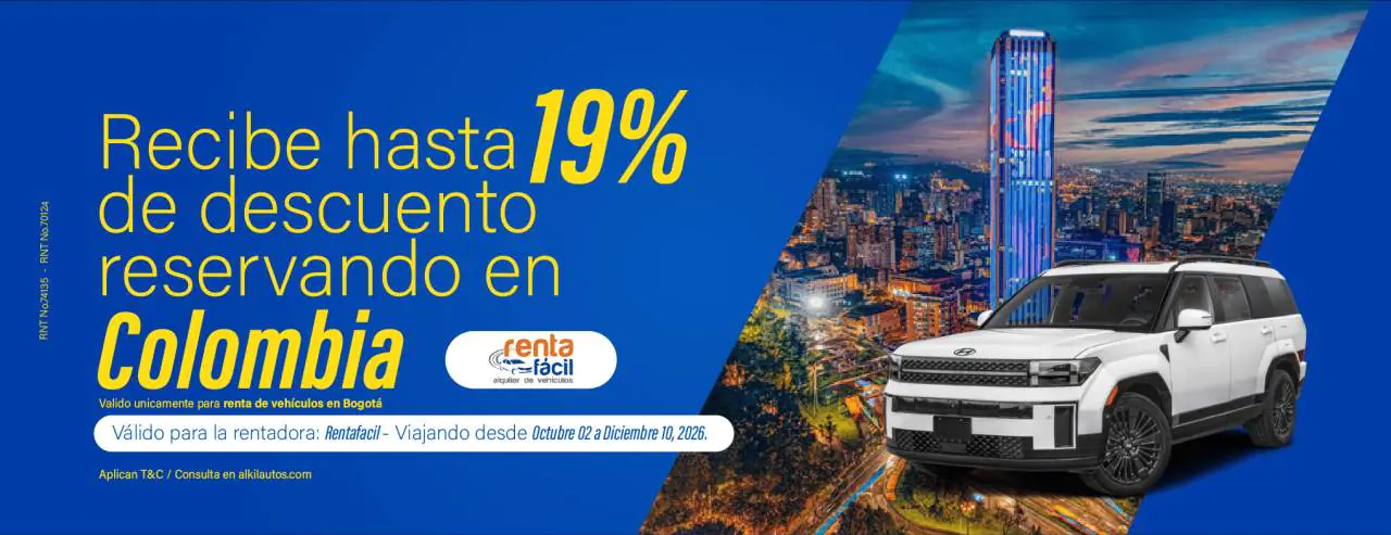 Obt&eacute;n un 19%  de Descuento en Automoviles con Renta Facil en Bogota